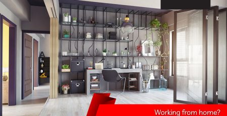 Working from home Easily zone an open-plan space for a home office