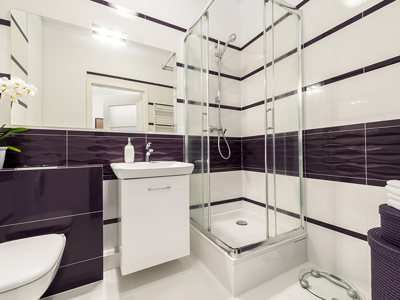 origin aluminium shower corner entry