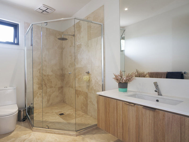 origin aluminium shower pentagonal